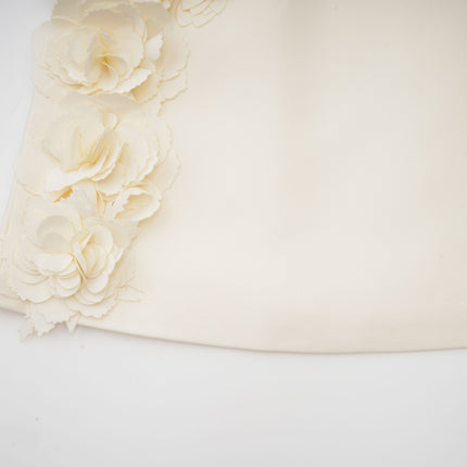 Kaitlin Floral Appliqué Jacket & Skirt Set Neutrals