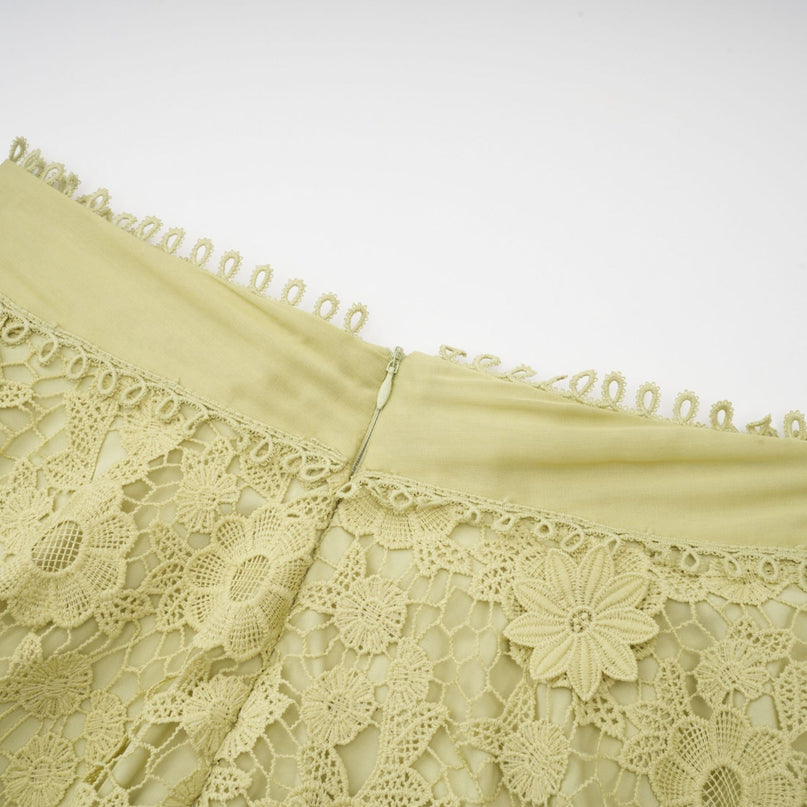 Kaitlin Green Embroidered Shirt and Skirt Set