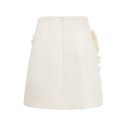 Kaitlin Neutrals Floral Appliqué Jacket Skirt Set
