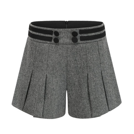 Kali Grey Herringbone Peplum Crystal Embellished Set