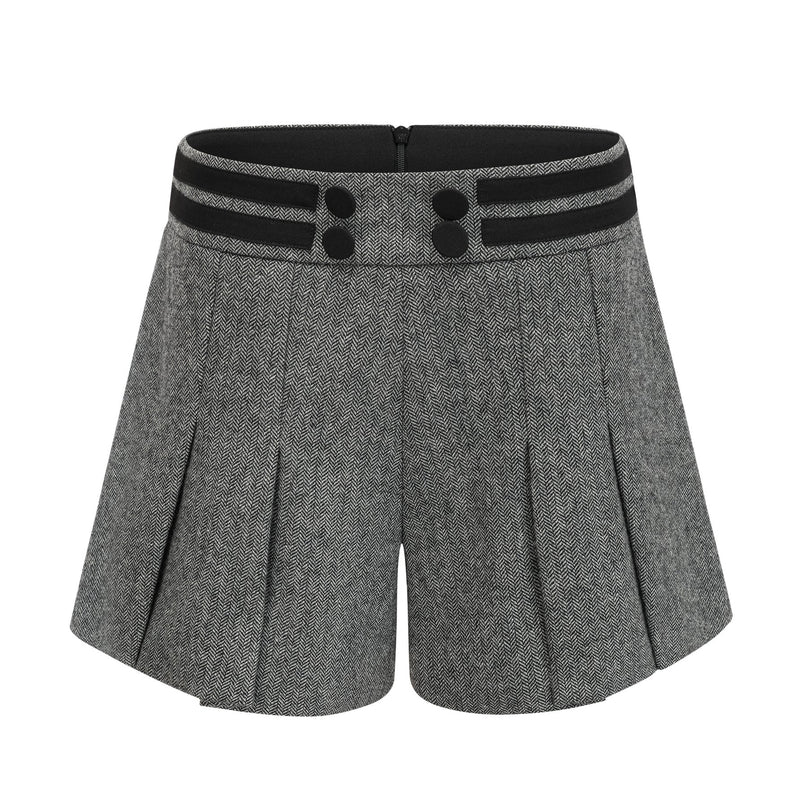 Kali Grey Herringbone Peplum Crystal Embellished Set