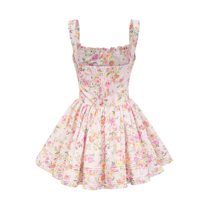 Kara floralprint cotton mini dress