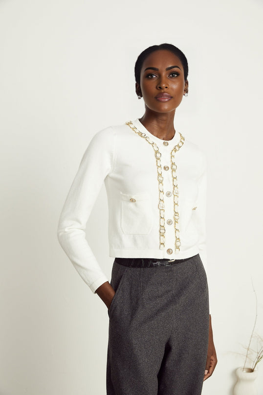 Karine chainlink knitted cardigan