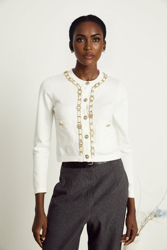 Karine chainlink knitted cardigan