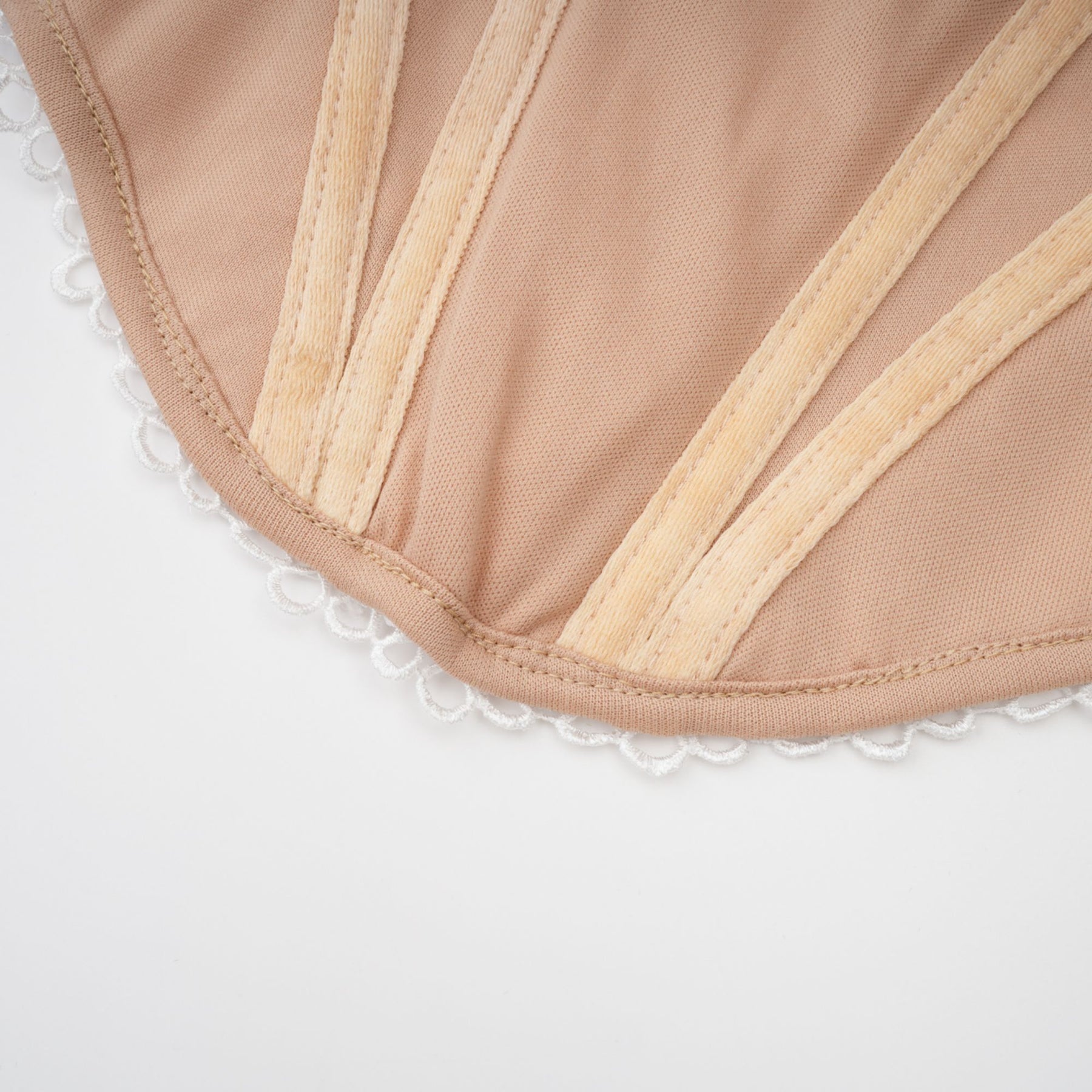 Karine florallacepanelling bustier top