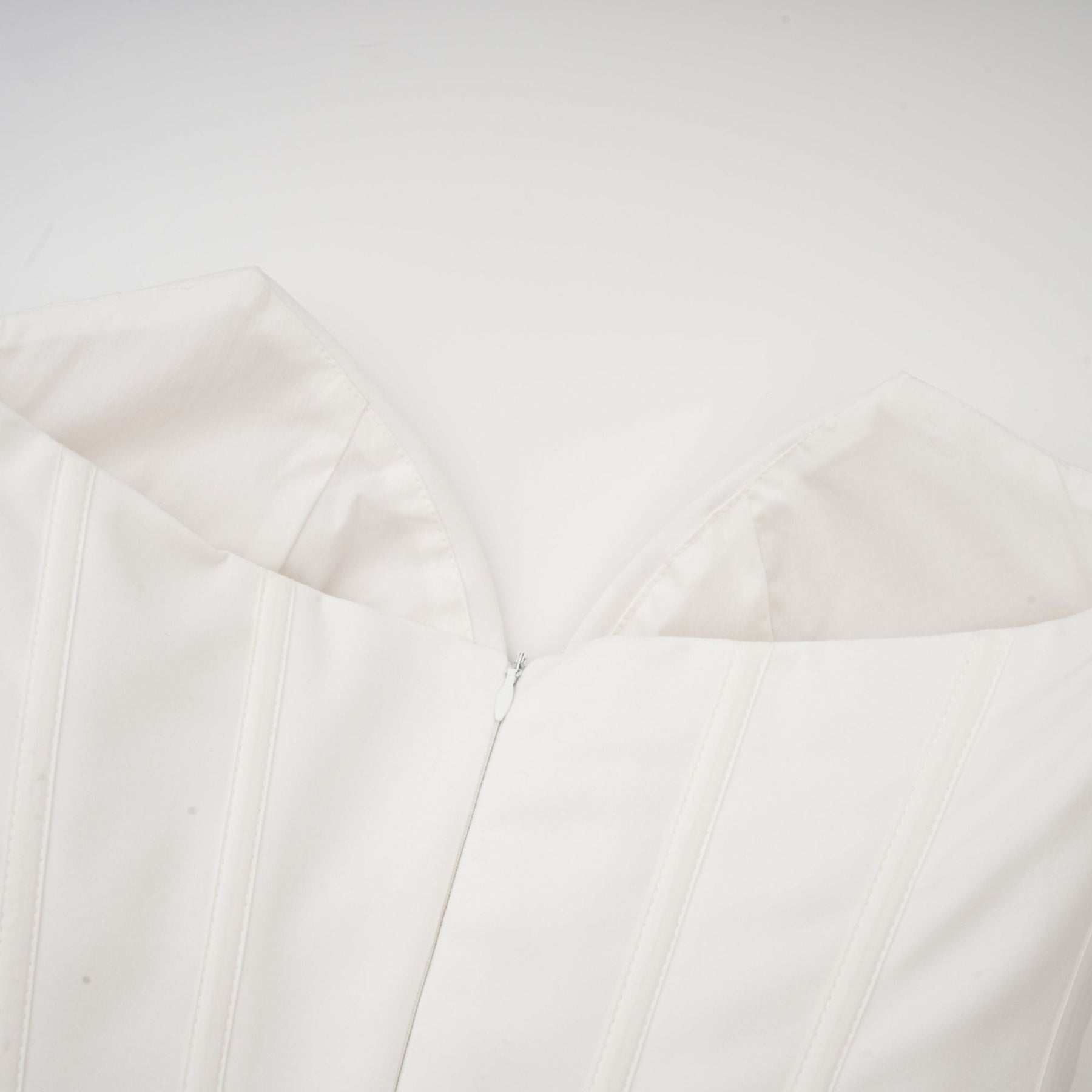 Katherine offshoulder corset midi dress in White