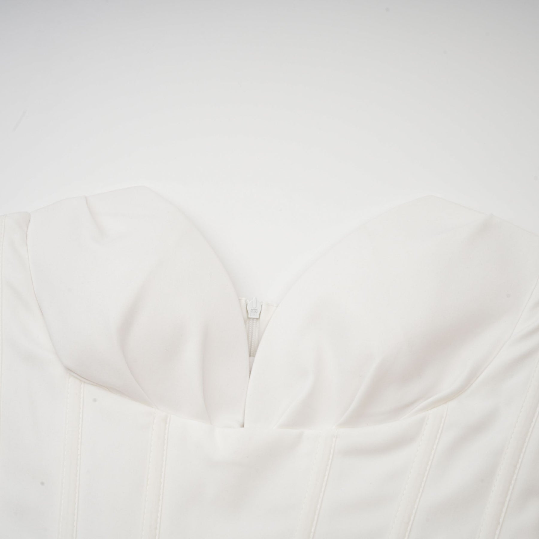 Katherine offshoulder corset midi dress in White