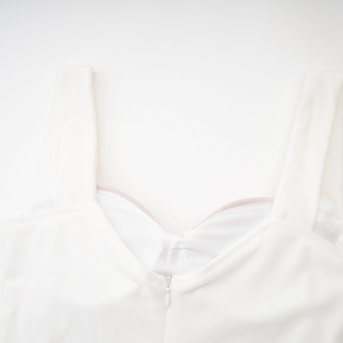Kéfera white mesh mini dress