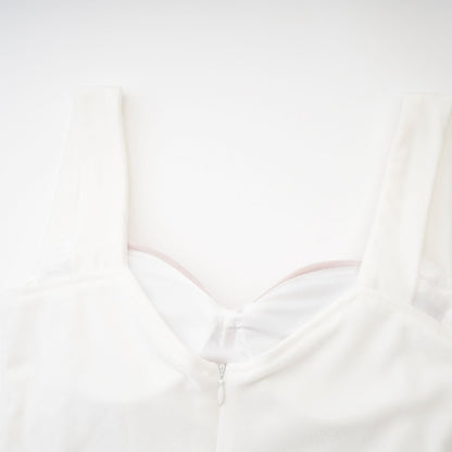 Kéfera white mesh mini dress