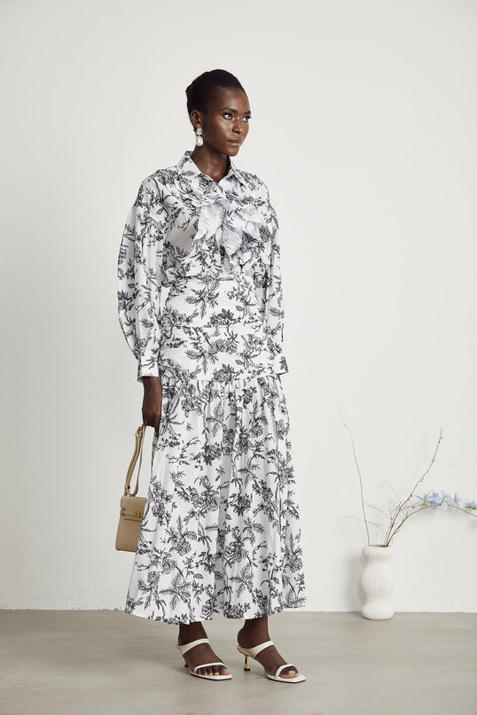 Kelly graphicprint shirt  skirt matching set