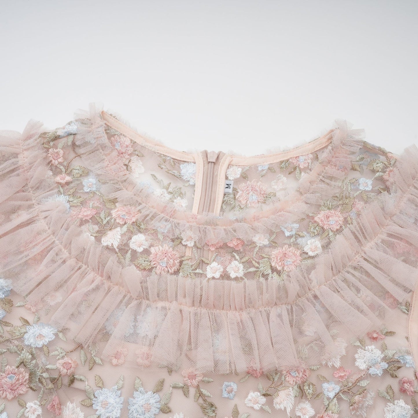 Kévina floralembroidered tiered ruffled midi dress