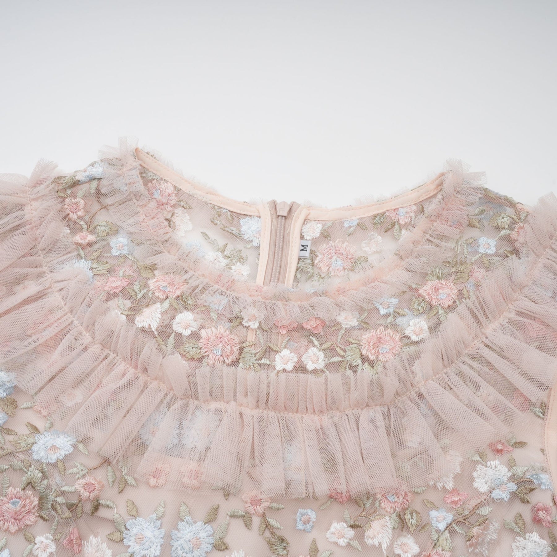 Kévina floralembroidered tiered ruffled midi dress