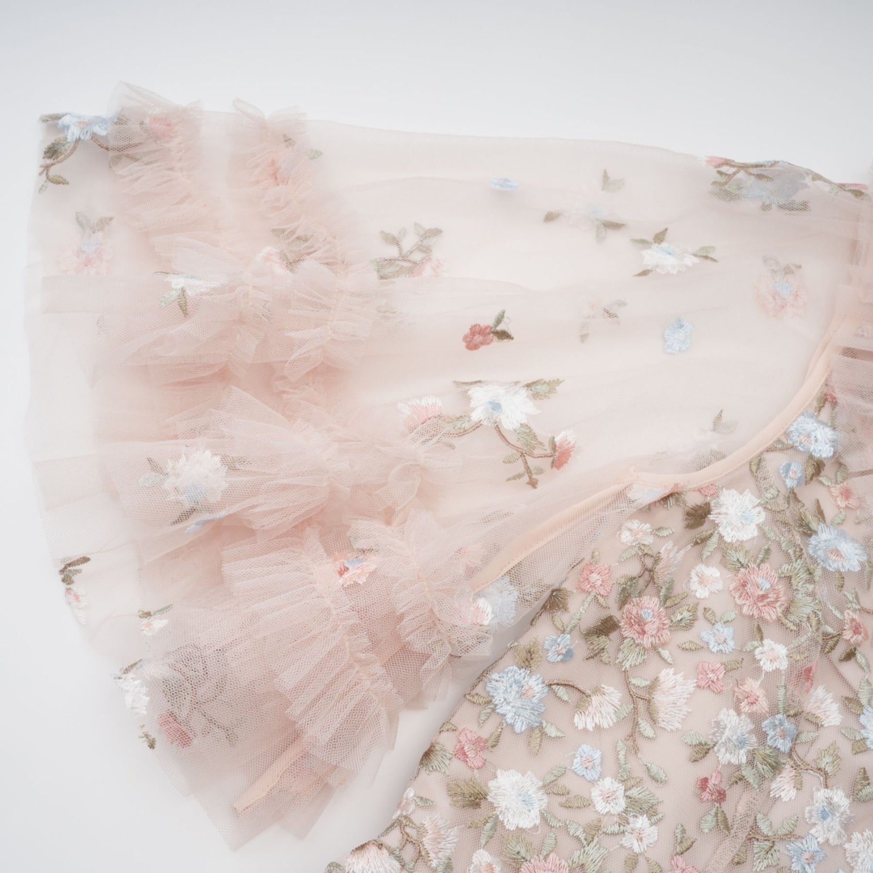 Kévina floralembroidered tiered ruffled midi dress