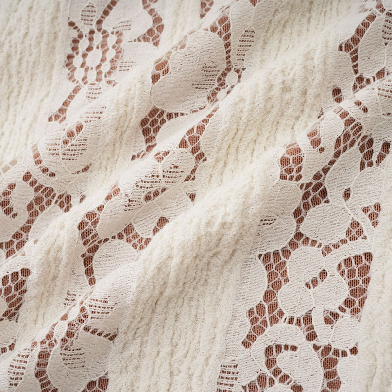 Kiara Elegant Maxi Dress Neutrals Lace Off-Shoulder Long Sleeve Flared Cuffs Rear Zip