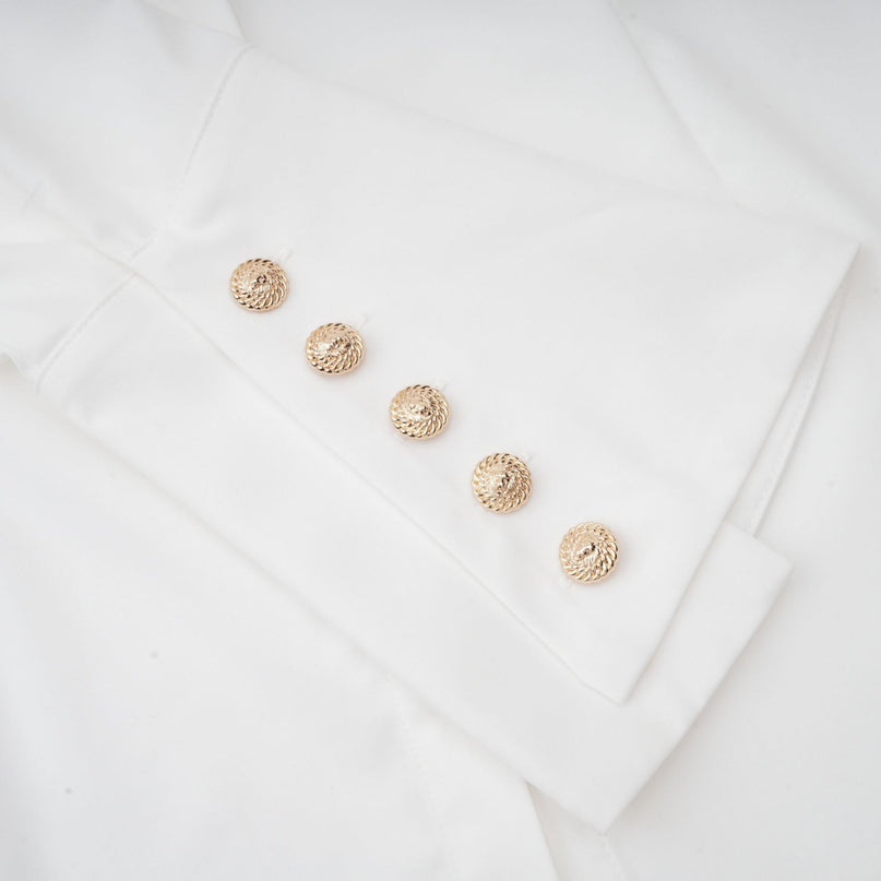 Kiara White & Black Shirt Skirt Matching Set