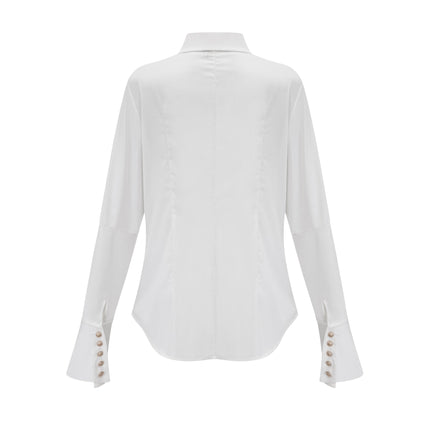 Kiara White & Black Shirt Skirt Matching Set