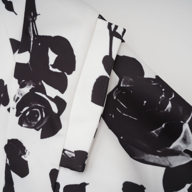 Kiara White & Black Shirt Skirt Matching Set