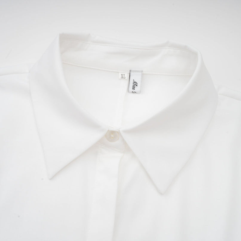 Kiara White & Black Shirt Skirt Matching Set