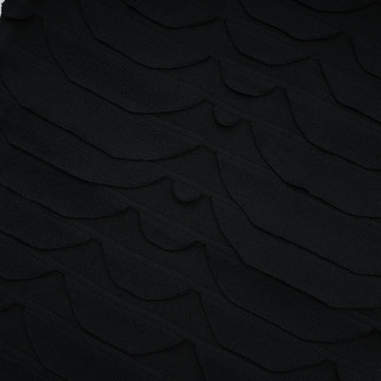Kiera Black 3D Snake Pattern Midi Dress