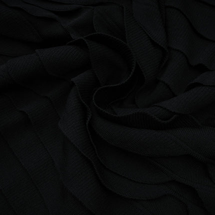 Kiera Black 3D Snake Pattern Midi Dress