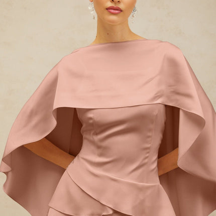 Kiera Pink Satin Ruffled Mini Dress