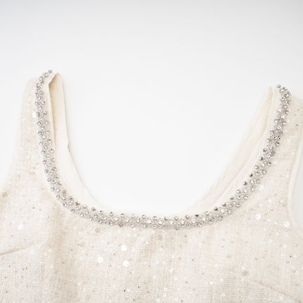 Kiera White Sequin Cut-out Mini Dress
