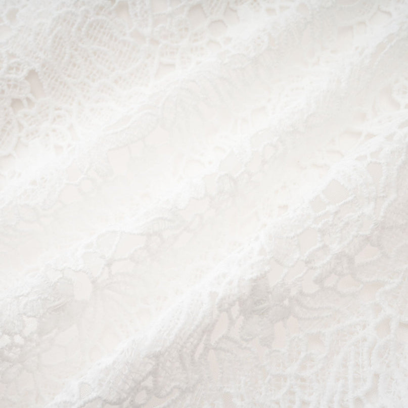 Kimberly White Lace Cut Out Ruffle Dress