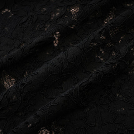 Kylitha Black Lace Mini Dress with Bow Accent and Cut-Out Design