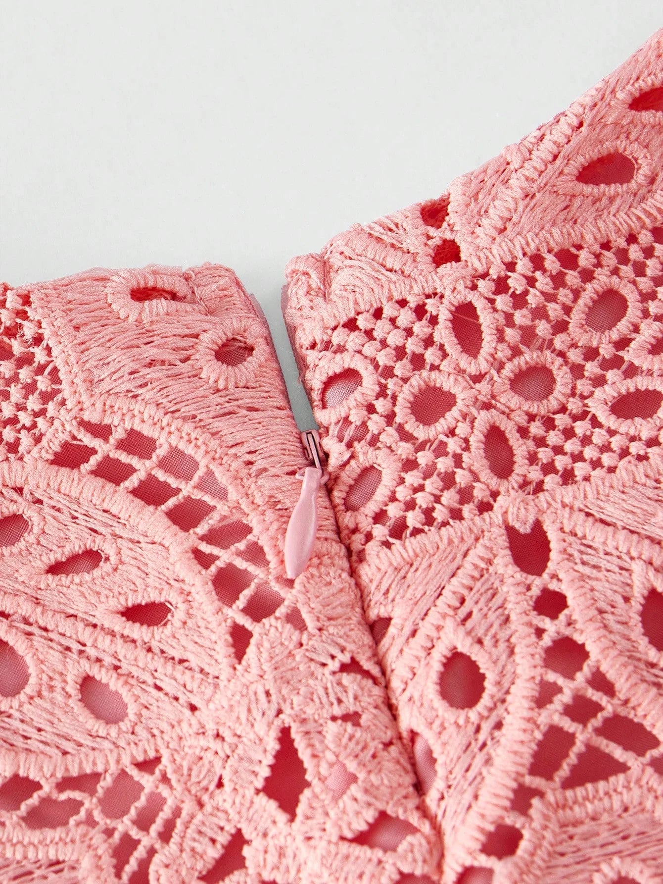 LACE RUFFLE HEM DRESS