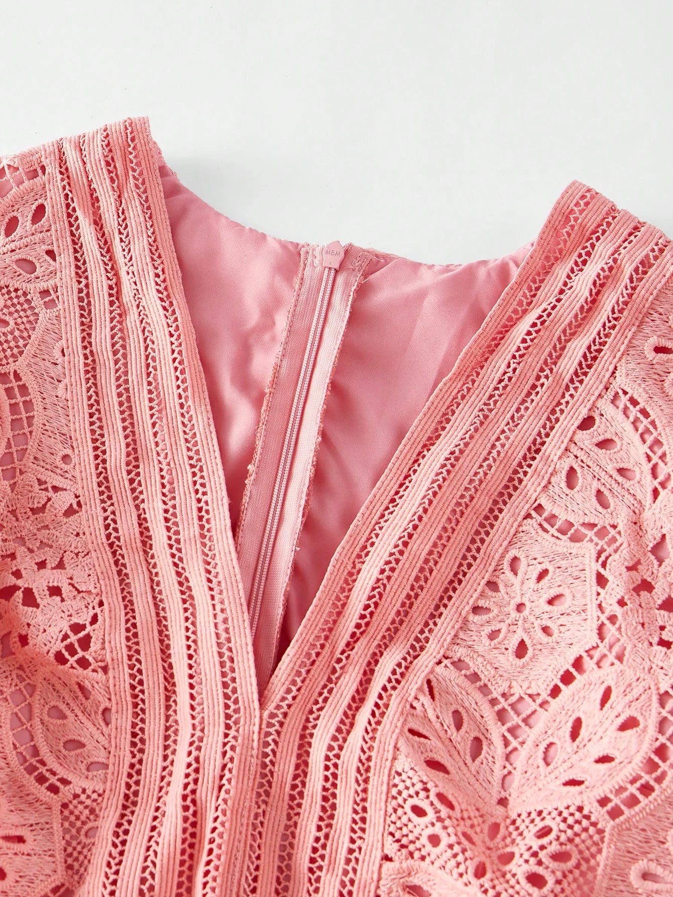 LACE RUFFLE HEM DRESS