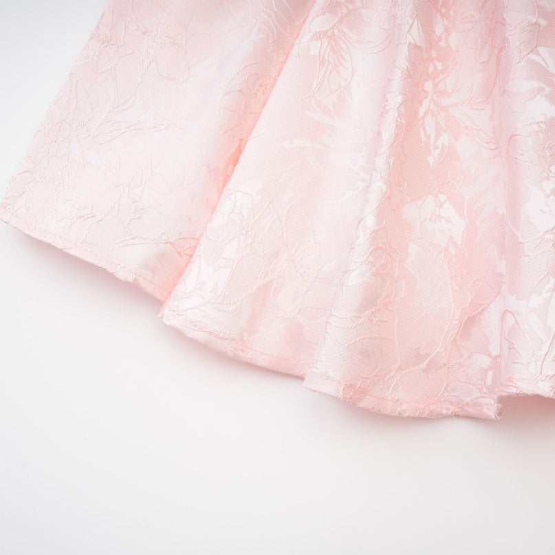 Lacey Pink Jacquard Mini Dress