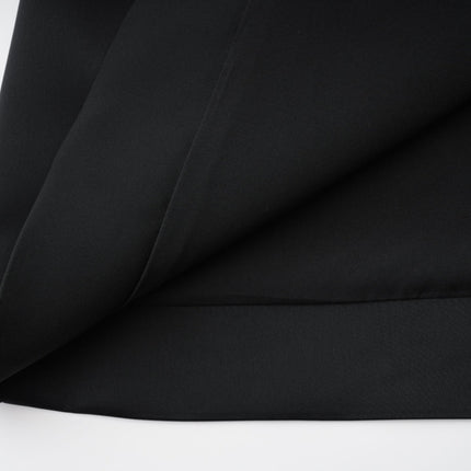 Laila Black Crystal Embellished Pleated Sleeveless Square Neck Spaghetti Straps Flared Skirt Dress