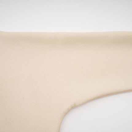 Laila Mini Dress in Neutrals stretch-jersey raw-cut edges modern twist