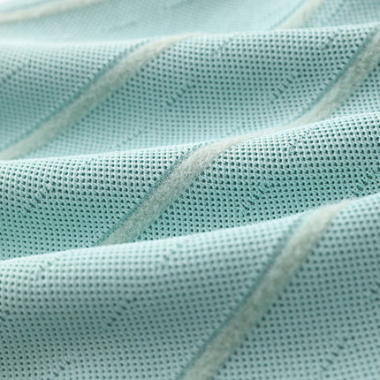 Lana Mini Dress Light Green Knitted Halter Neck Textured Flared Skirt Sleeveless Panelled Thigh Length Rear Zip Viscose Polyamide
