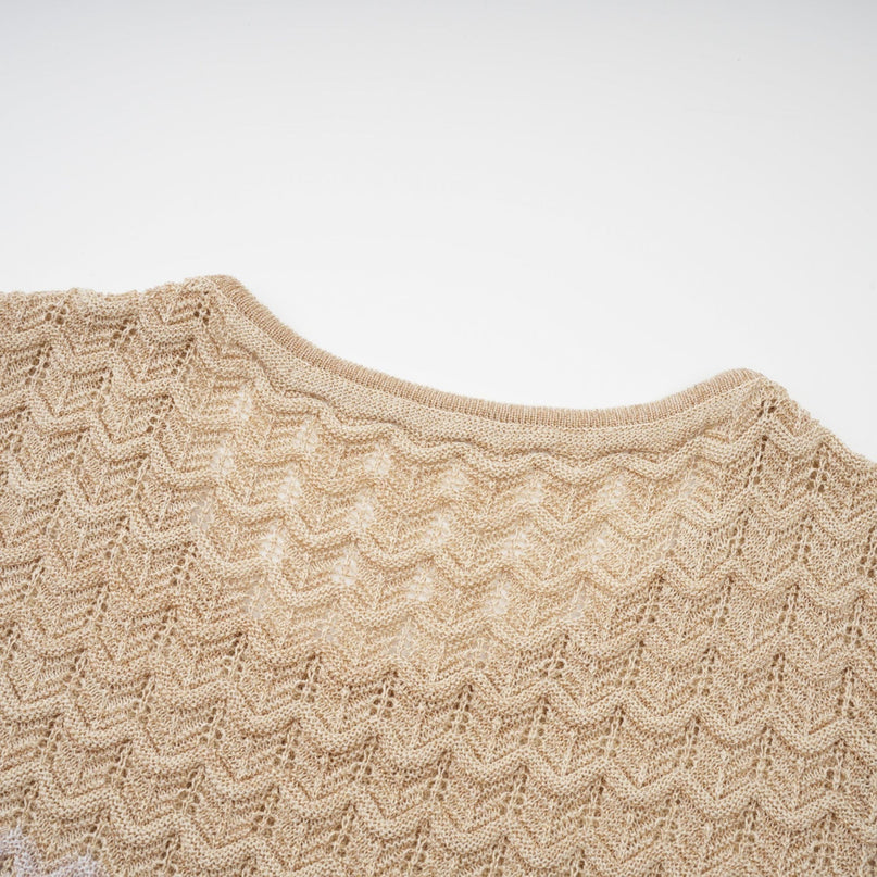 Laney Midi Dress in Neutrals Ribbed Knit Texture Sleeveless Round Neck Contrast Trim
