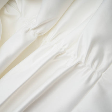Lauretta White Diamond-Encrusted Mini Dress with Cut-Out Detailing and Bowknot