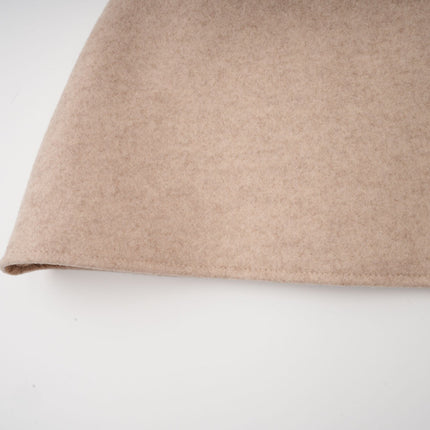 Layla Modern Coat Neutrals Faux-Fur Embossed Gold-Tone Buttons Self-Tie Design Shoulder Pads 100% Polyester Fiber