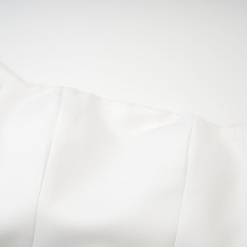 Leilani White Mini Dress with Oversize Bow Detail Sleeveless Off-the-Shoulder Fitted Waistline Straight Hem Mini Length Polyester