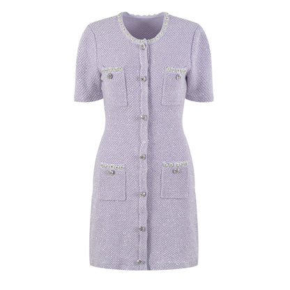 Léocadie purple embellished mini dress