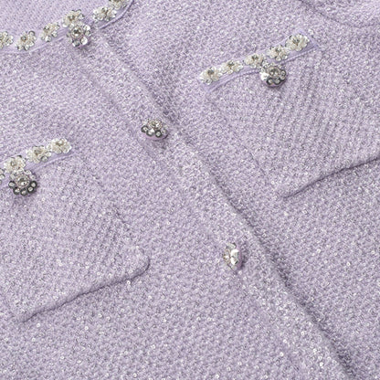 Léocadie purple embellished mini dress