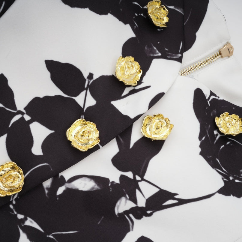 Léonor floralprint shirt  skirt matching set