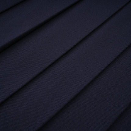 Lesly Navy Blue A-Line Embroidered Pleated Skirt