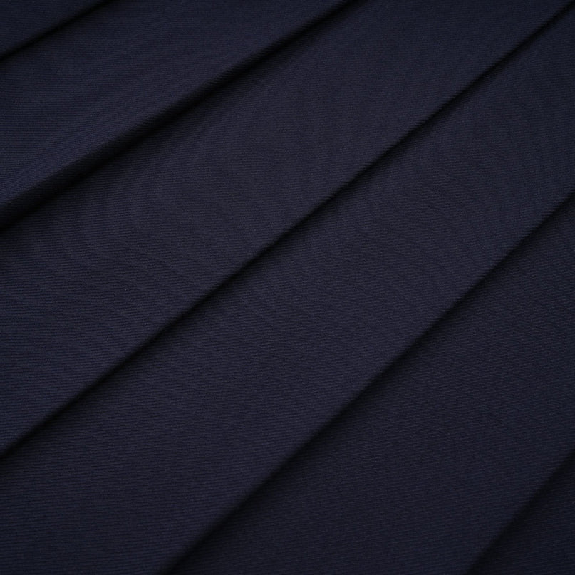 Lesly Navy Blue A-Line Embroidered Pleated Skirt