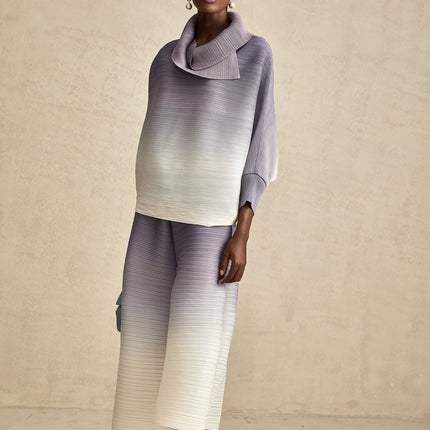 Letizia Purple Blouse and Trousers Set