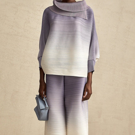 Letizia Purple Blouse Trousers Set