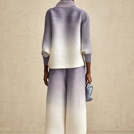 Letizia Purple Blouse Trousers Set