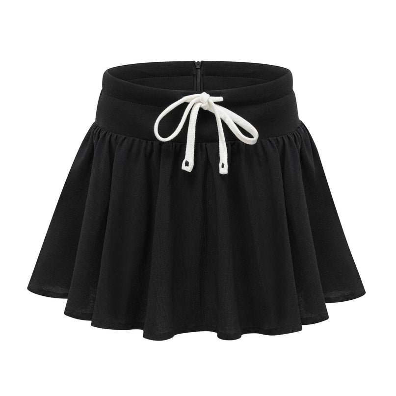 Lia Black High-Waisted Pleated Mini Dress