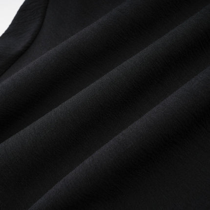 Lia Black Pleated High-Waisted Mini Dress