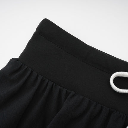 Lia Black Pleated High-Waisted Mini Dress
