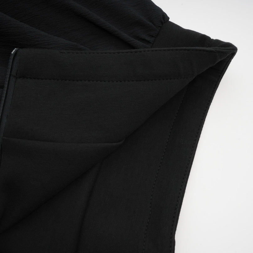 Lia Black Pleated High Waisted Mini Dress